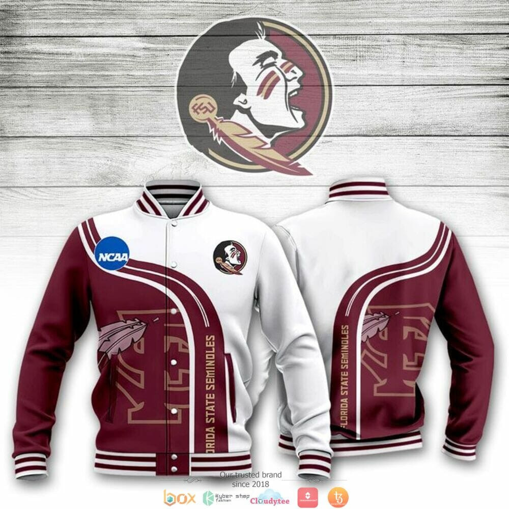 Florida State Seminoles Garnet White Baseball Jacket