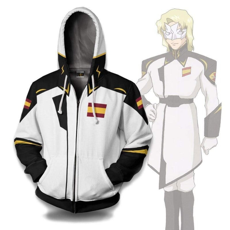 Zaft White Cosplay Costume Mobile Suit Gundam 3D All Over Print Hoodie & Zip Hoodie