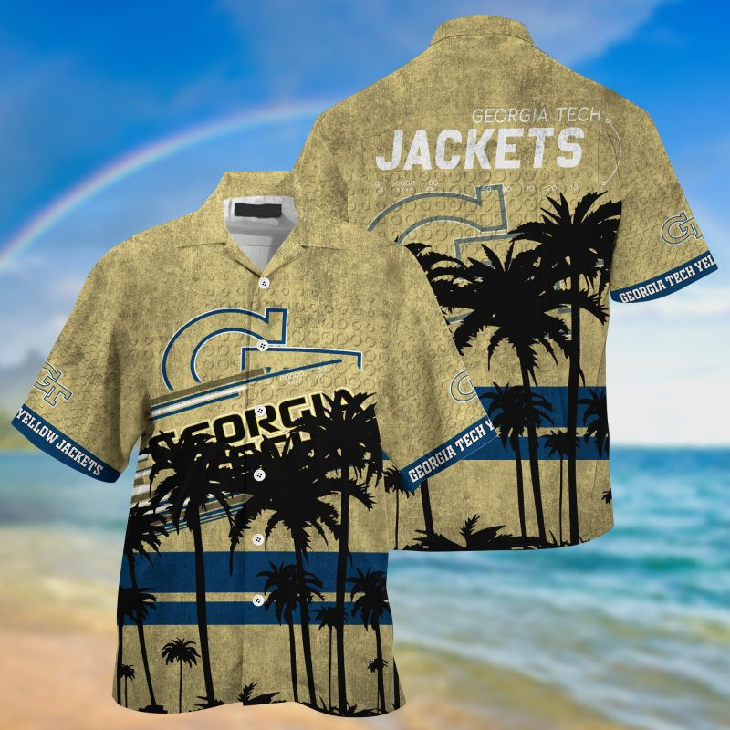 Georgia Tech Yellow Jackets Summer Hawaii Shirt For This Season Gift For Sport Lovers And Shorts