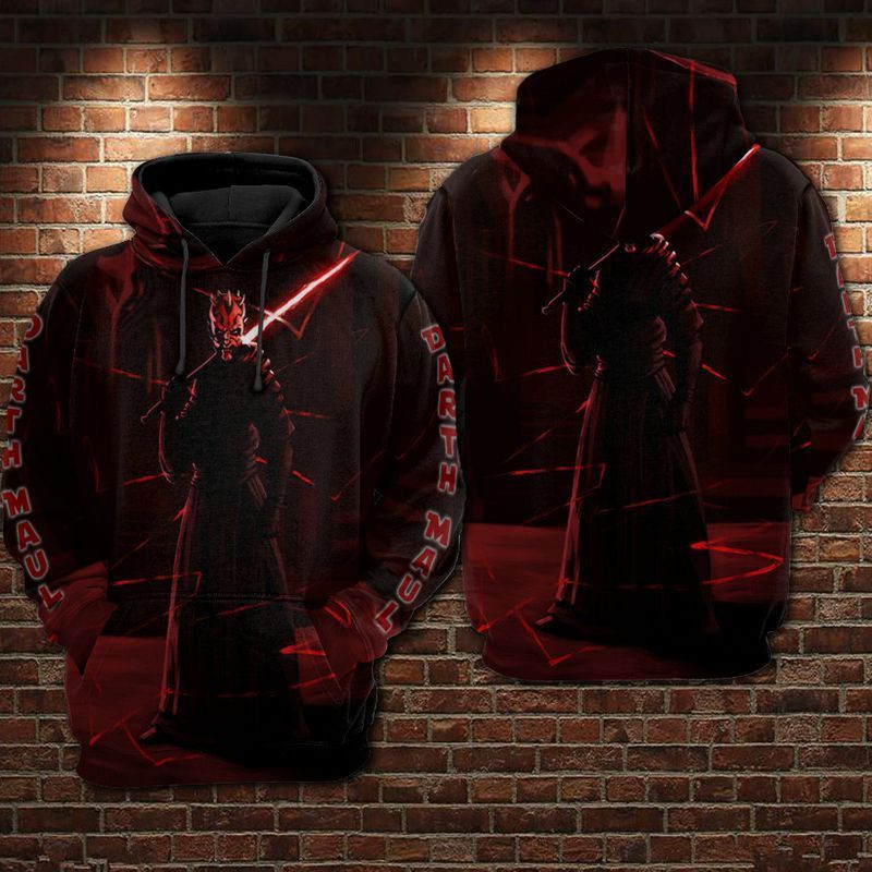 Darth Maul Lightsaber – Star Wars Over Print 3d Hoodie Zip Hoodie
