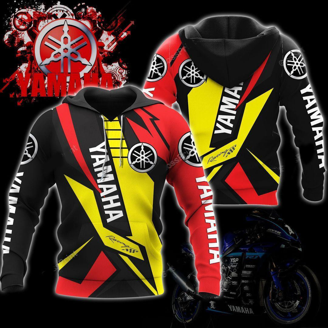 Yamaha Factory Racing All Over Print Hoodie, Zip Hoodie 66