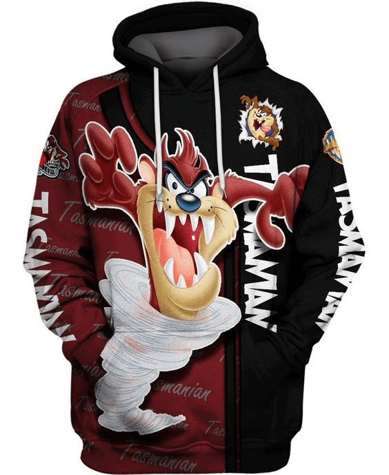 Tasmanian Devil Looney Tunes Flims 42 Cartoon Graphic Outfits Aop Hoodie