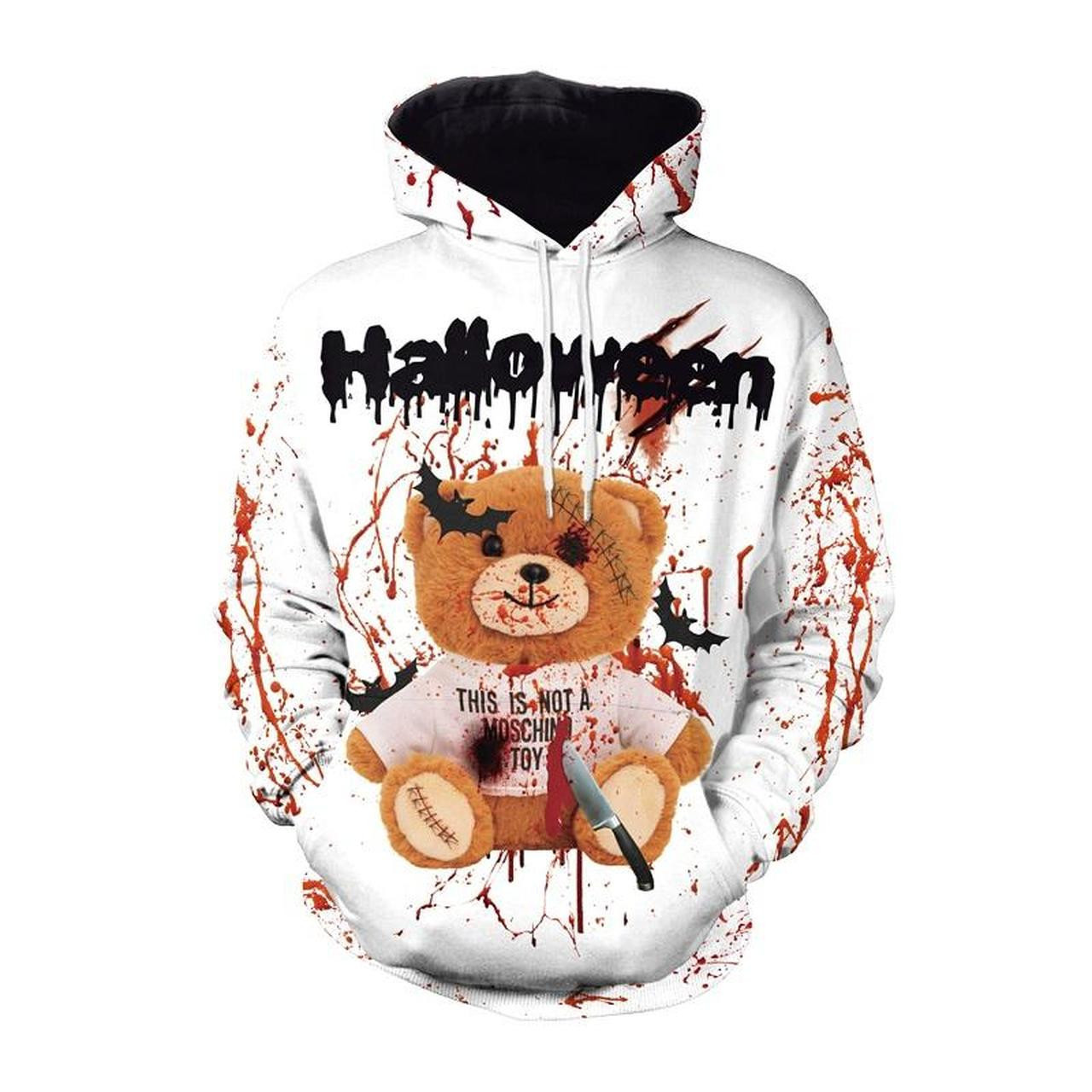 Halloween Bloody Bear 3D All Over Print Hoodie & Zip Hoodie