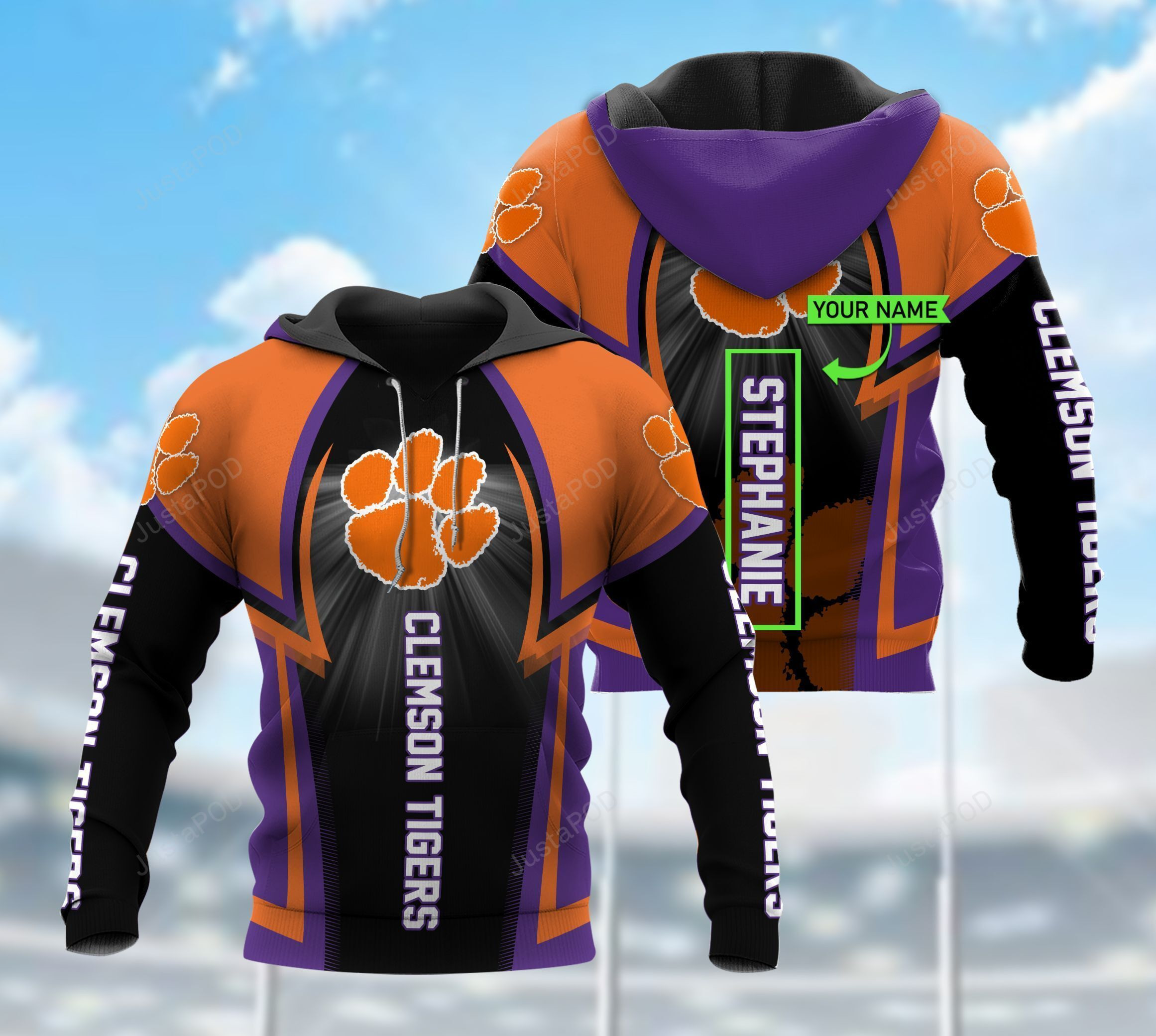 Personalized Clemson Tigers 3D All Over Print Hoodie & Zip Hoodie