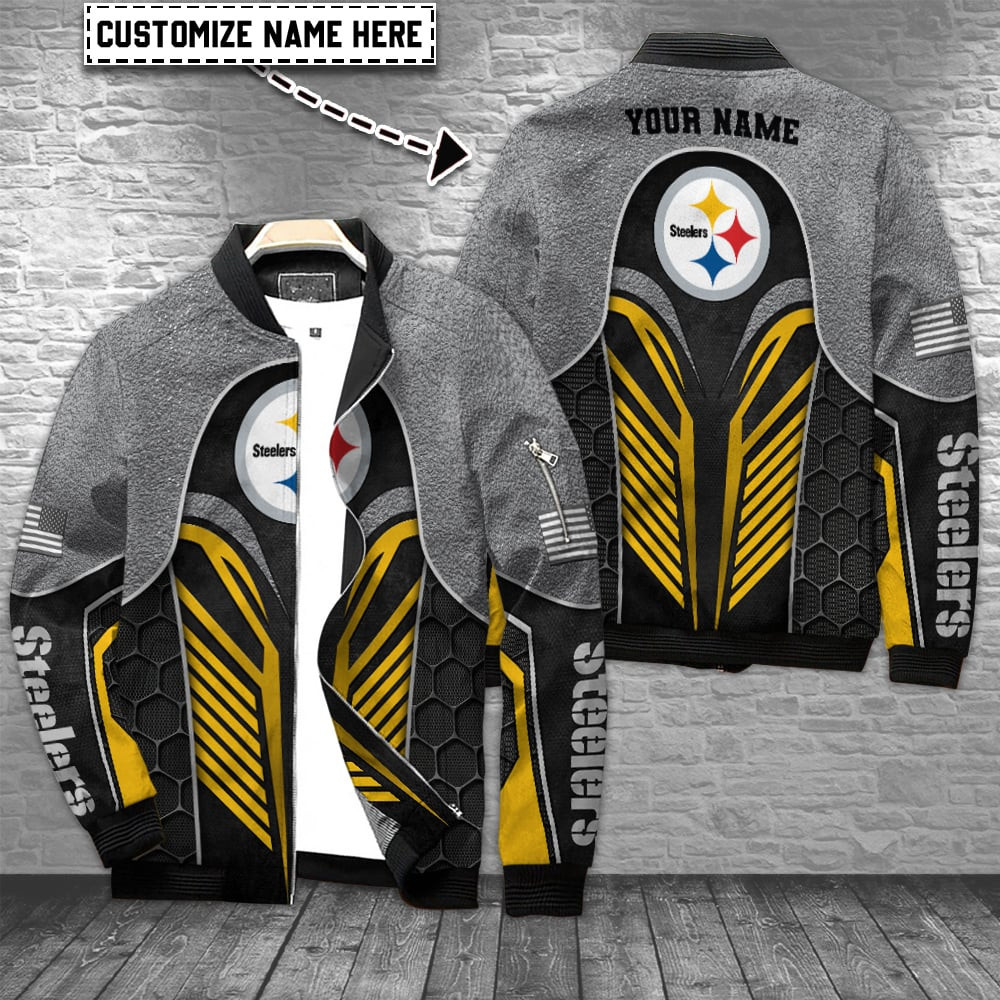 Pittsburgh Steelers Personalized Bomber Jacket BG923