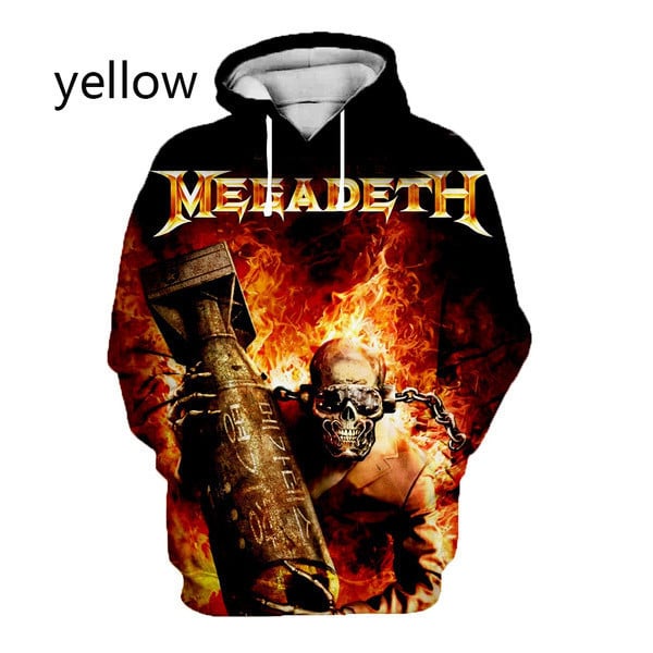 New Fashion Megadeth Band Print Hoodies Men Coat Jacket Power Sweatshirts Hoody 02
