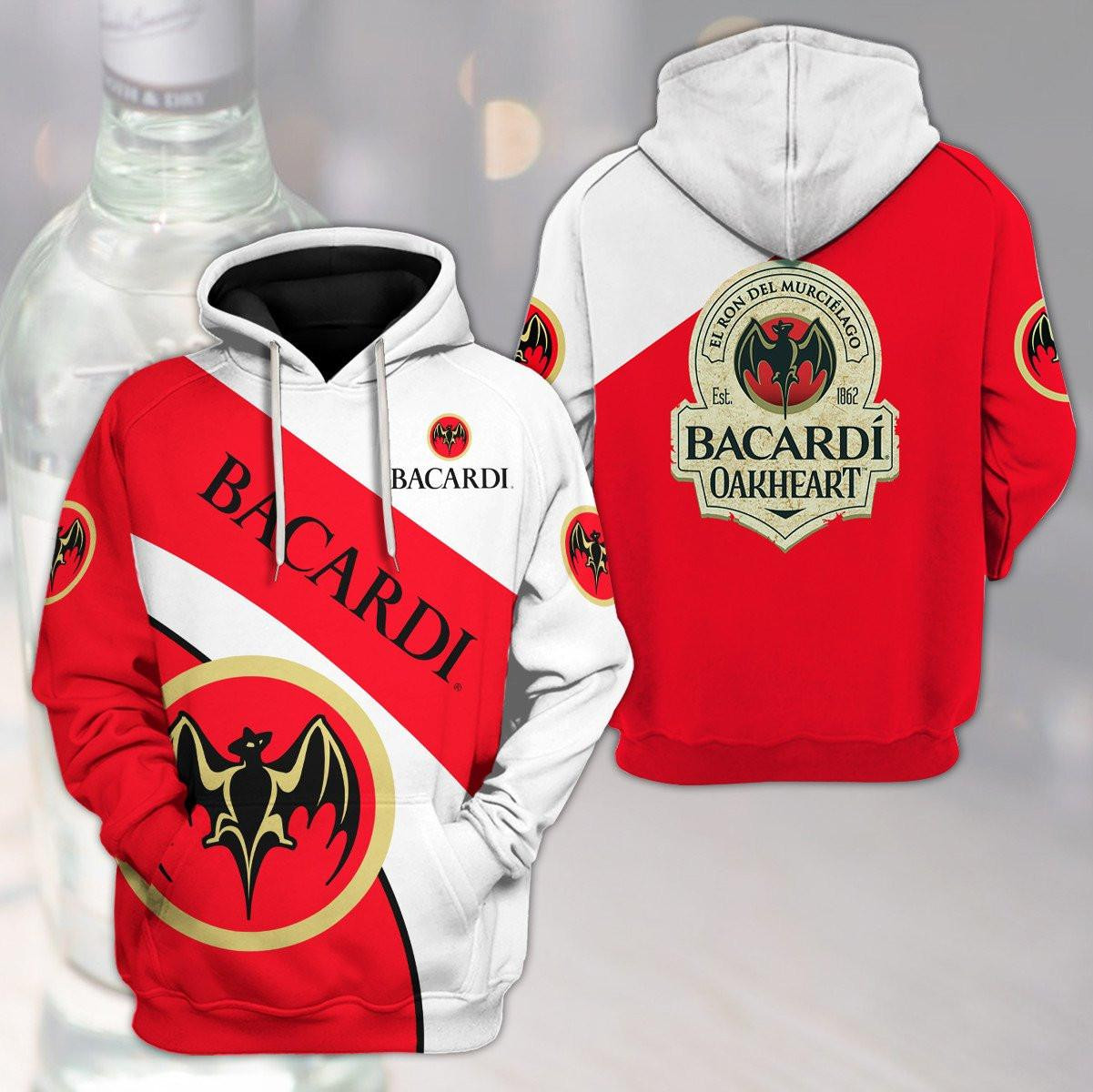 Bacardi Oakheart Rum 3d Hoodie