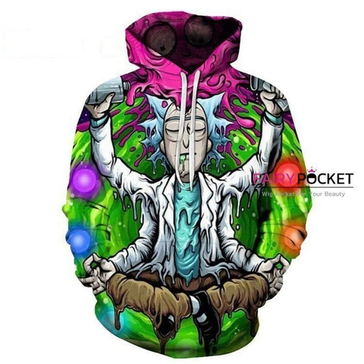 Rick and Morty Rick 3D All Over Print Hoodie & Zip Hoodie