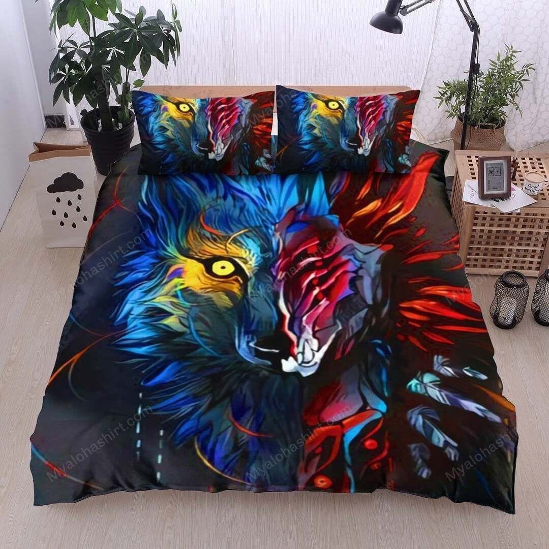 Wolf Bedding Set Monster Wolf Art Graphic Duvet Covers