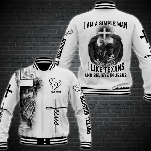 Houston Texans Personalized Baseball Jacket 70