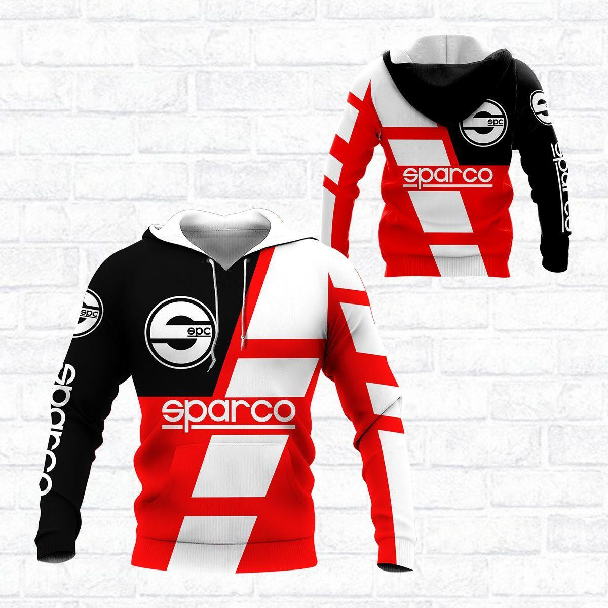 Sparco Shirt 373, 3d Hoodie Zip Hoodie