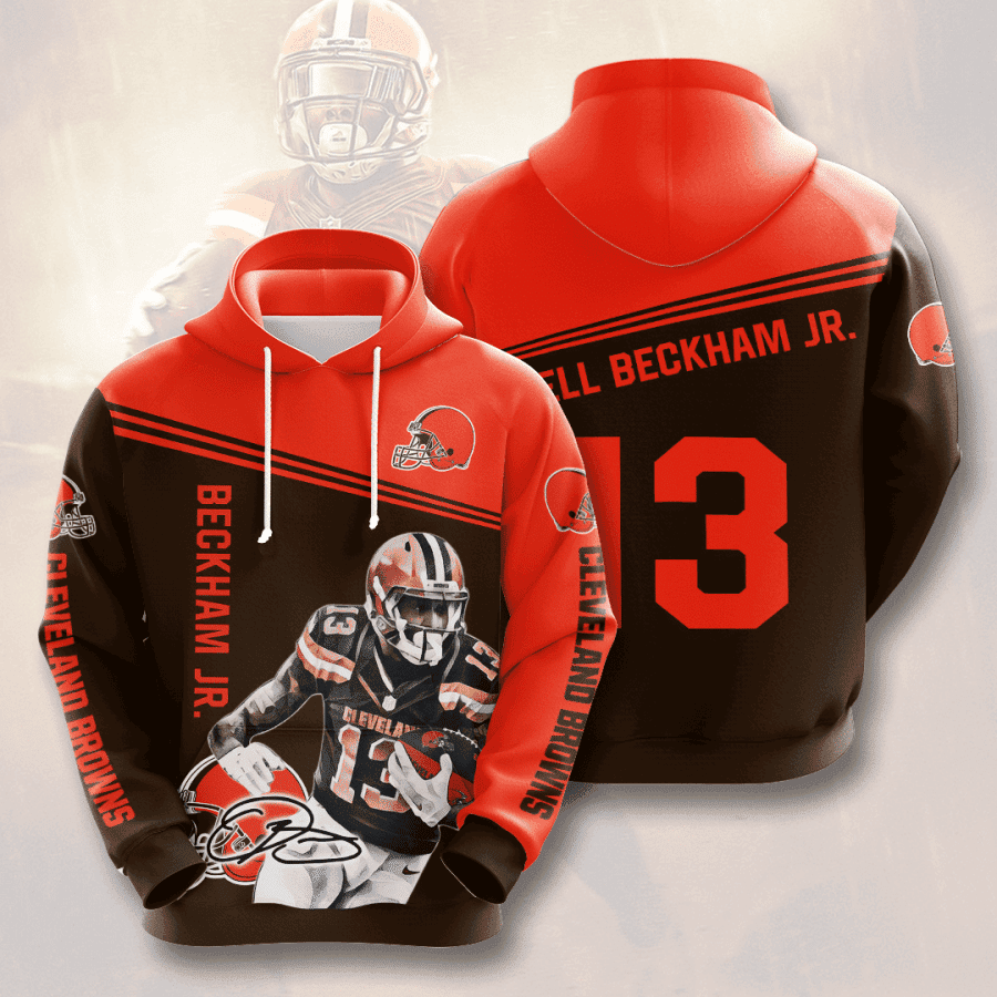 Cleveland Browns Odell Beckham Jr. 13 3D All Over Print Hoodie & Zip Hoodie