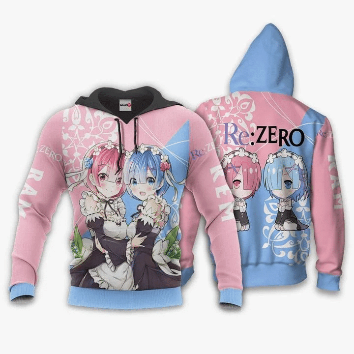 Re Zezo Rem And Ram 3d Hoodie Zip Hoodie