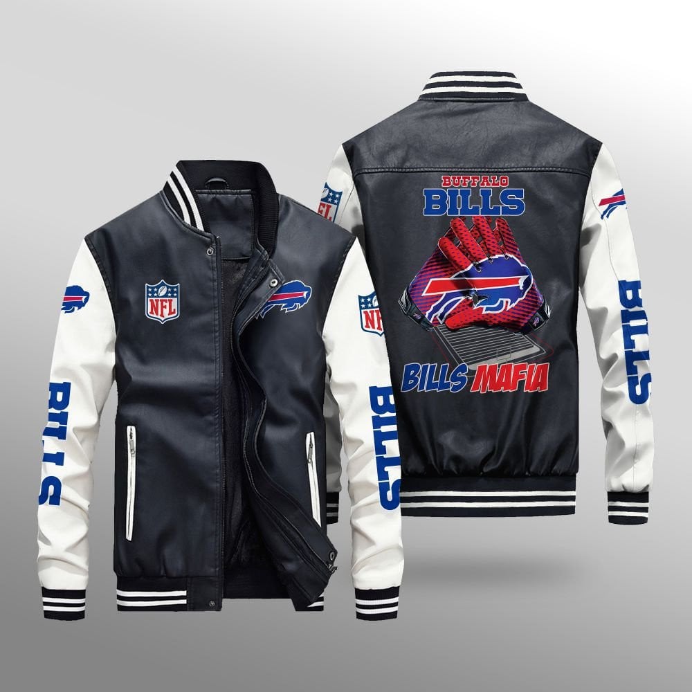 Buffalo Bills Leather Bomber Jacket BG28