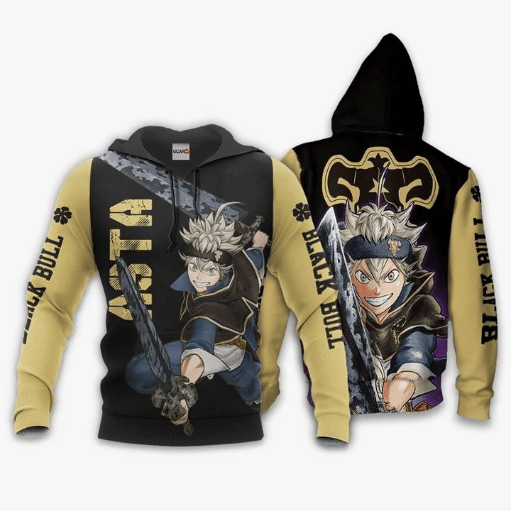 Asta Black Clover Black Bull 3d Hoodie Zip Hoodie