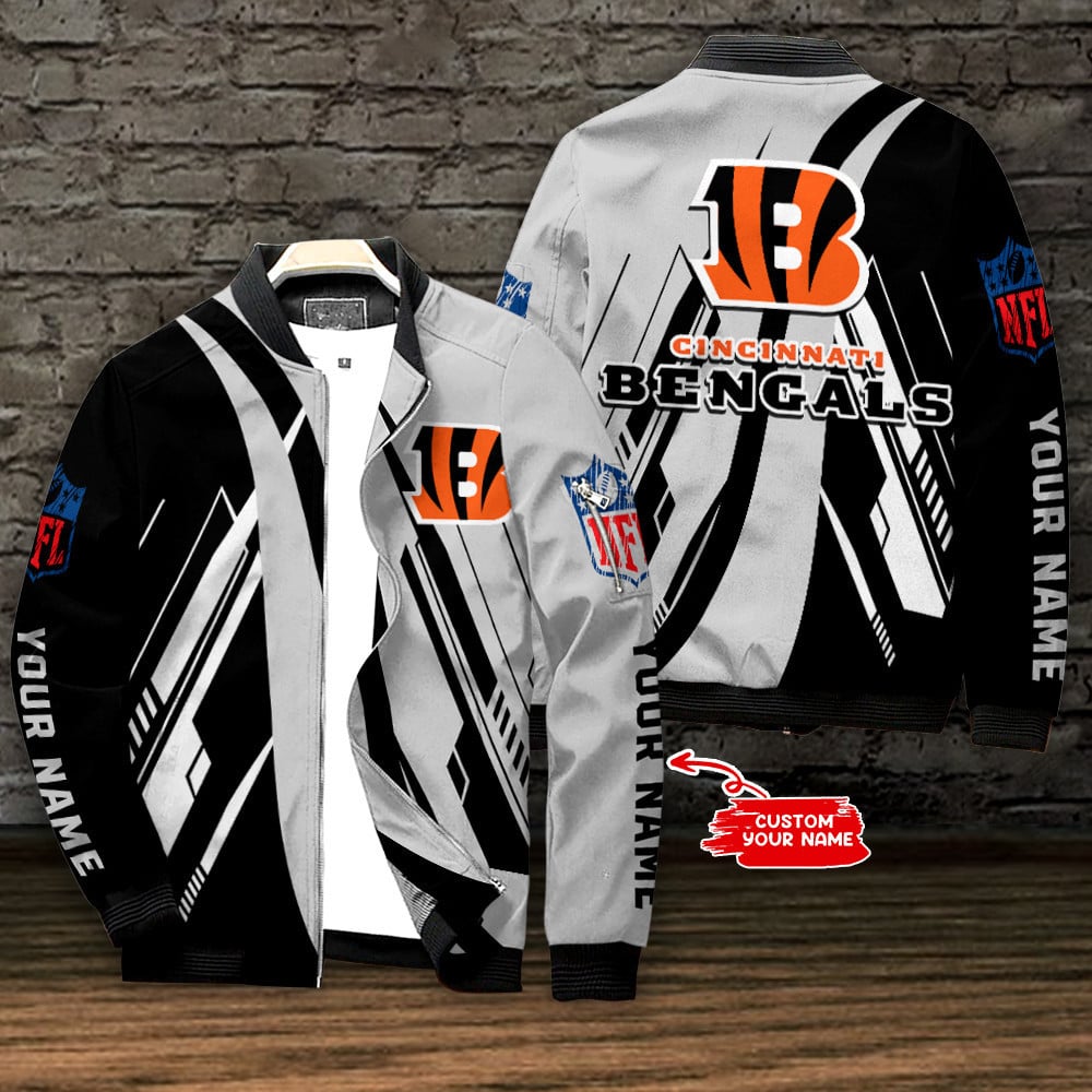 Cincinnati Bengals Personalized Bomber Jacket BG798