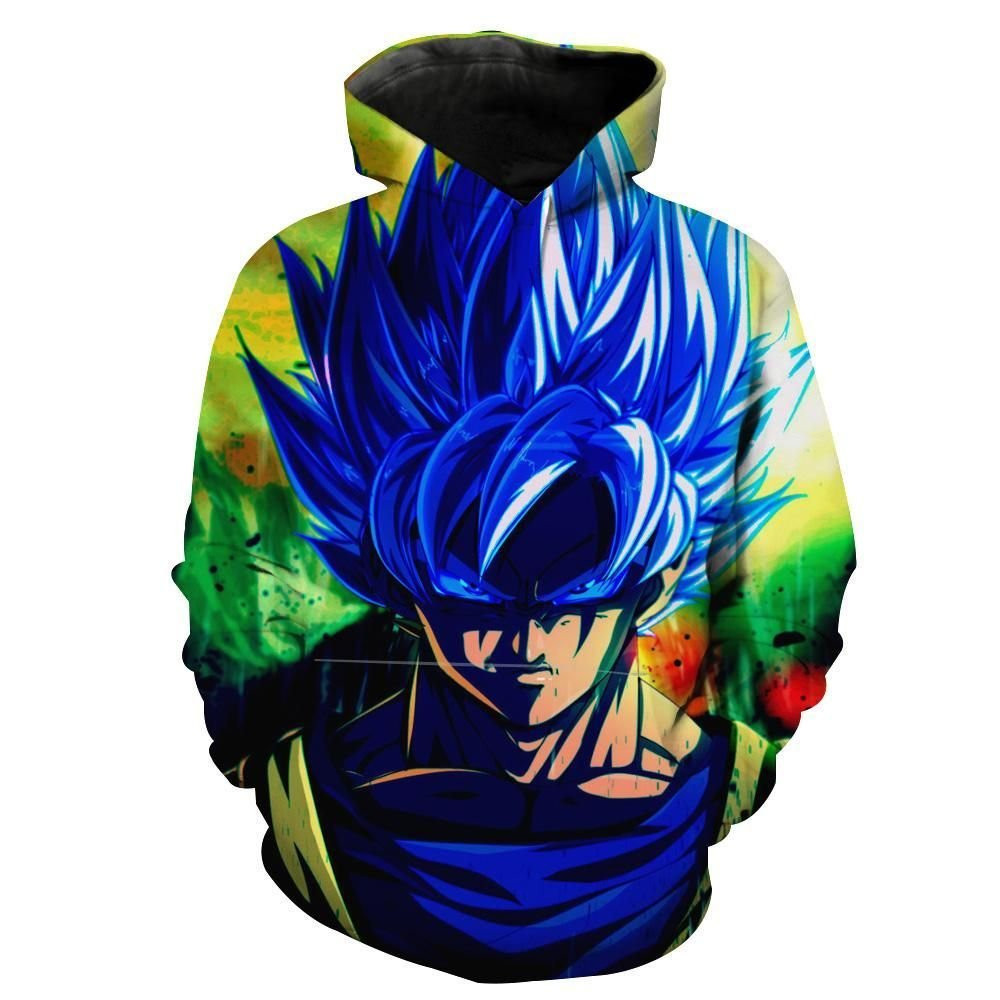 Super Saiyan Blue Goku 3D All Over Print Hoodie & Zip Hoodie