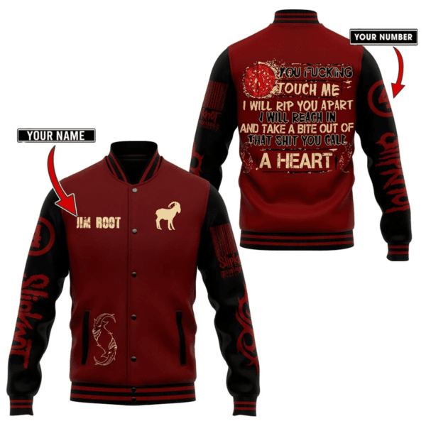 Custom Name Number Slipknot Heavy Metal Band Baseball Jacket 441