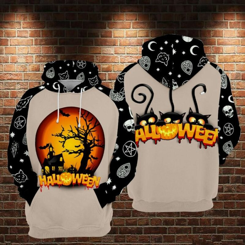 Halloween Over Print 3d Hoodie Zip Hoodie