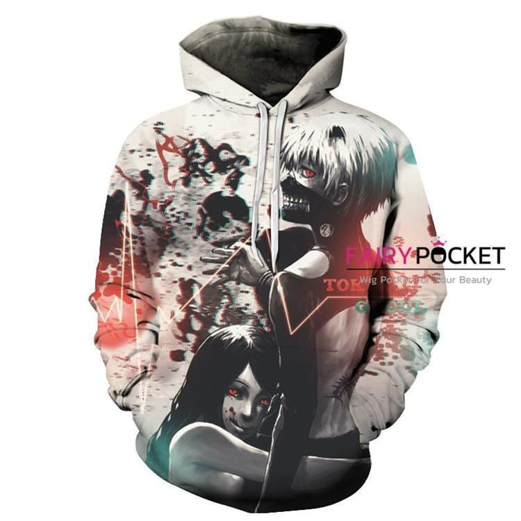 Tokyo Ghoul Ken Kaneki Rize Kamishiro 3D All Over Print Hoodie & Zip Hoodie