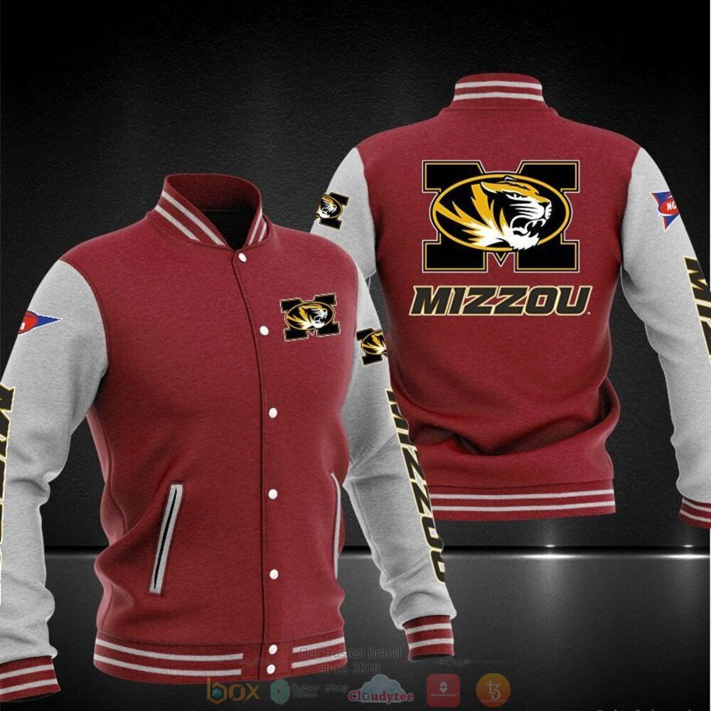 Missouri Tigers Red Grey Baseball Jacket