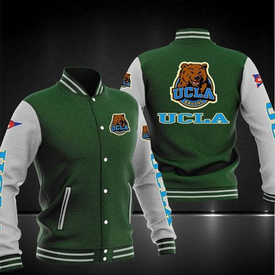 UCLA Bruins Green Baseball Jacket