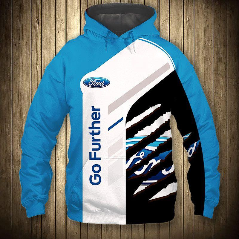 Ford Go Further Sport Car 5k477 Cartoon 3d Hoodie Zip Hoodie