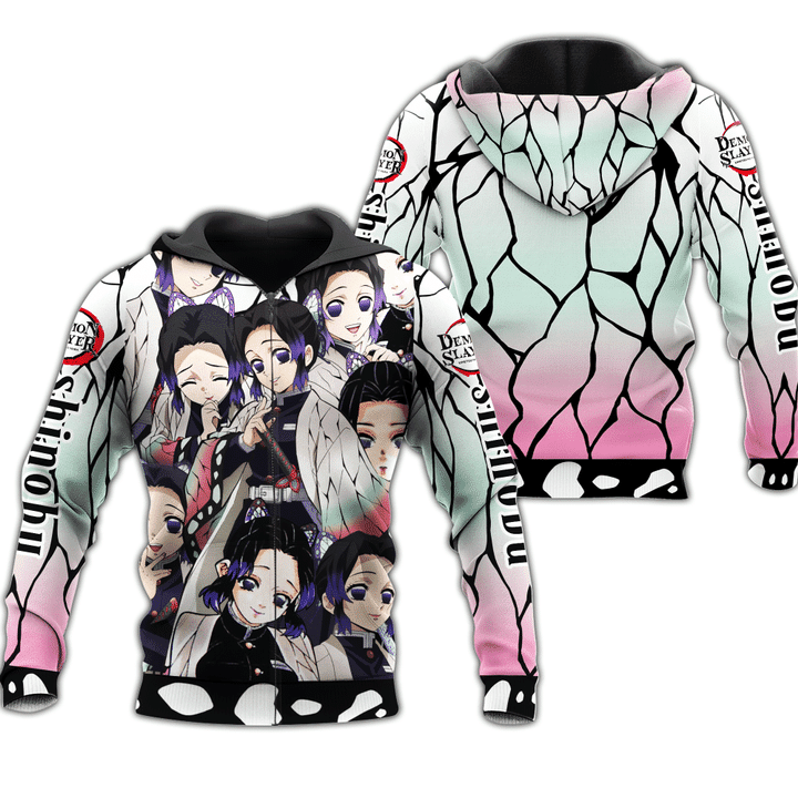 Shinobu Demon Slayers 3d Hoodie Zip Hoodie