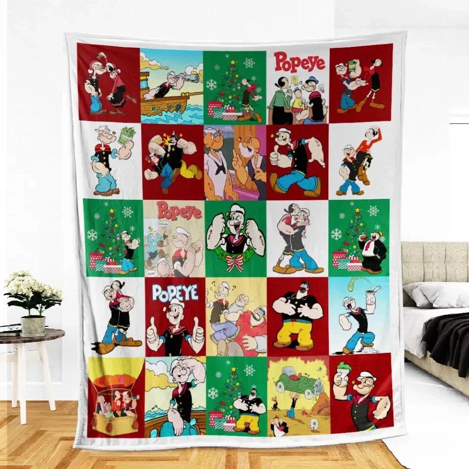 Popeye Fleece Sherpa Blanket