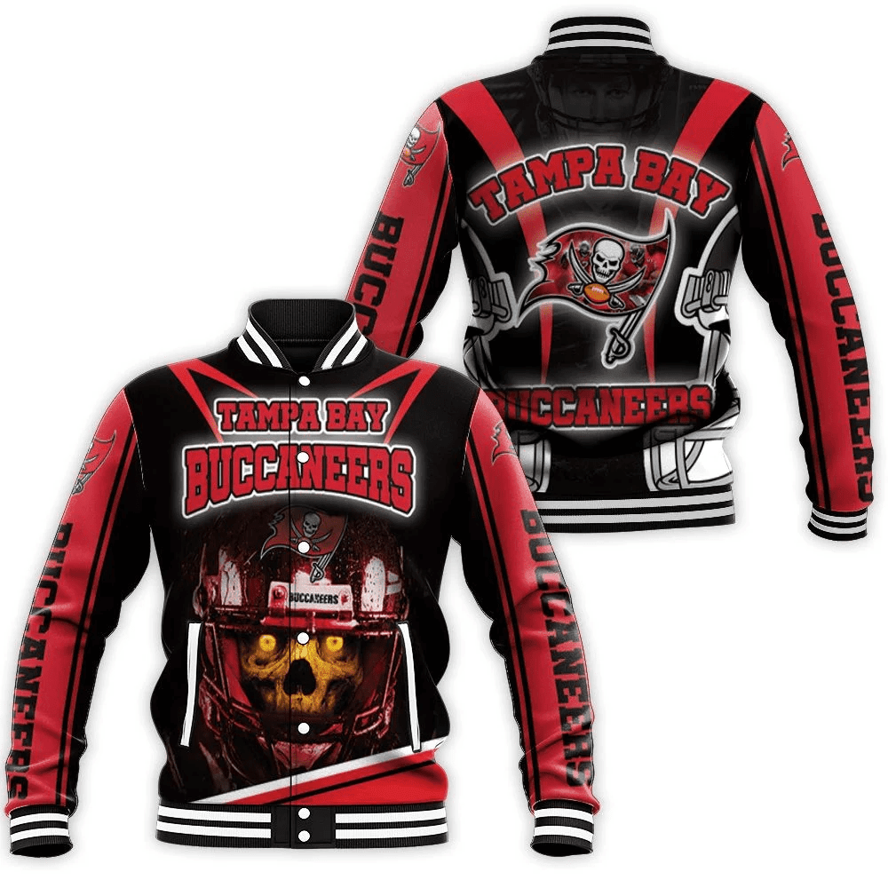 Tampa Bay Buccaneers Black Red Baseball Jacket