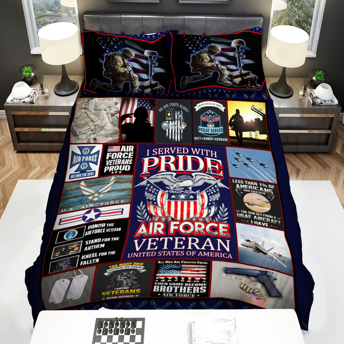 Veteran Bedding Set I Served With Pride Air Force Veteran Duvet Covers