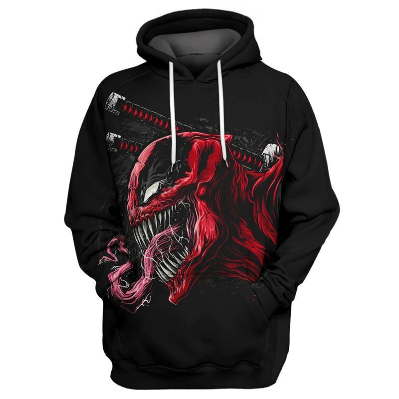 Venom Dead Pooh Marvel Over Print 3d Hoodie Zip Hoodie