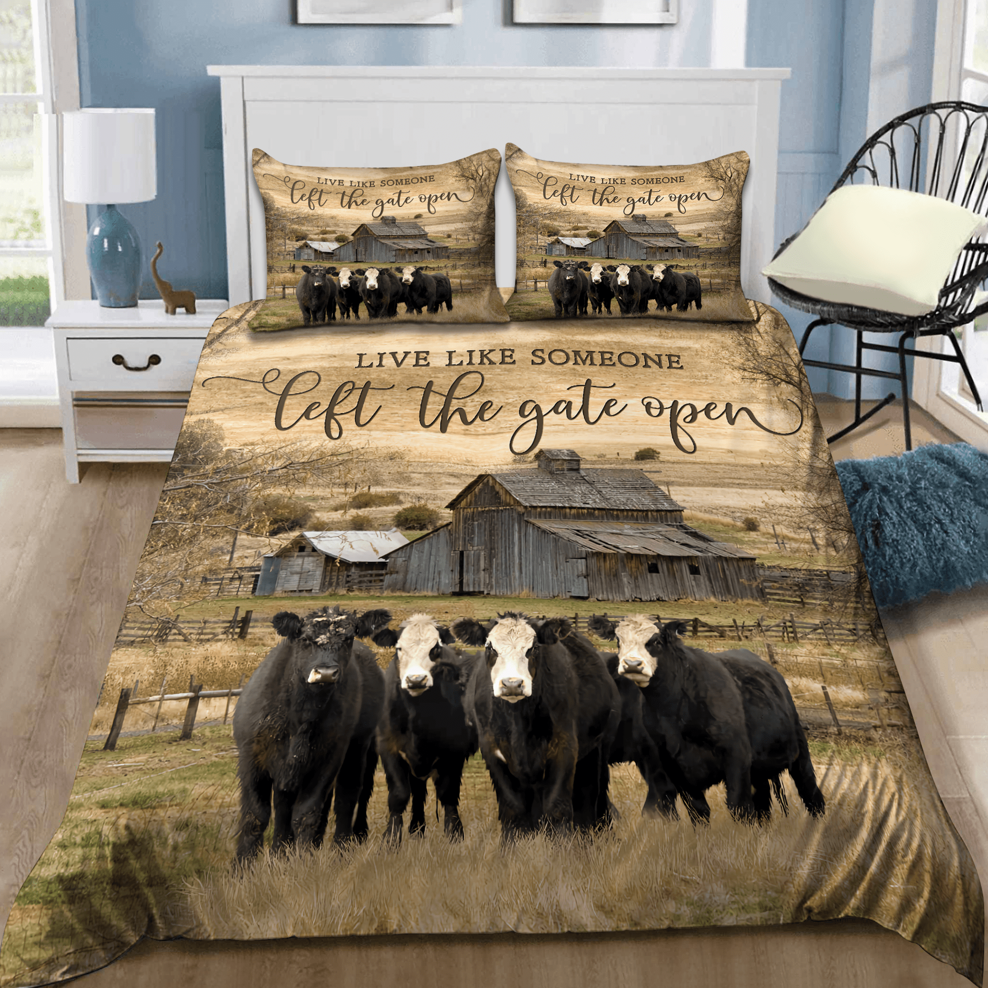 Cow Bedding Set Cow Someone Left The Gate Open Duvet Covers