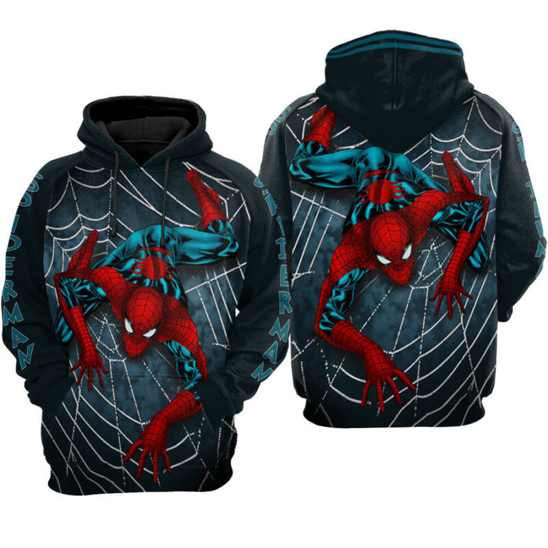 Spiderman Silk Hoodie Zip Hoodie