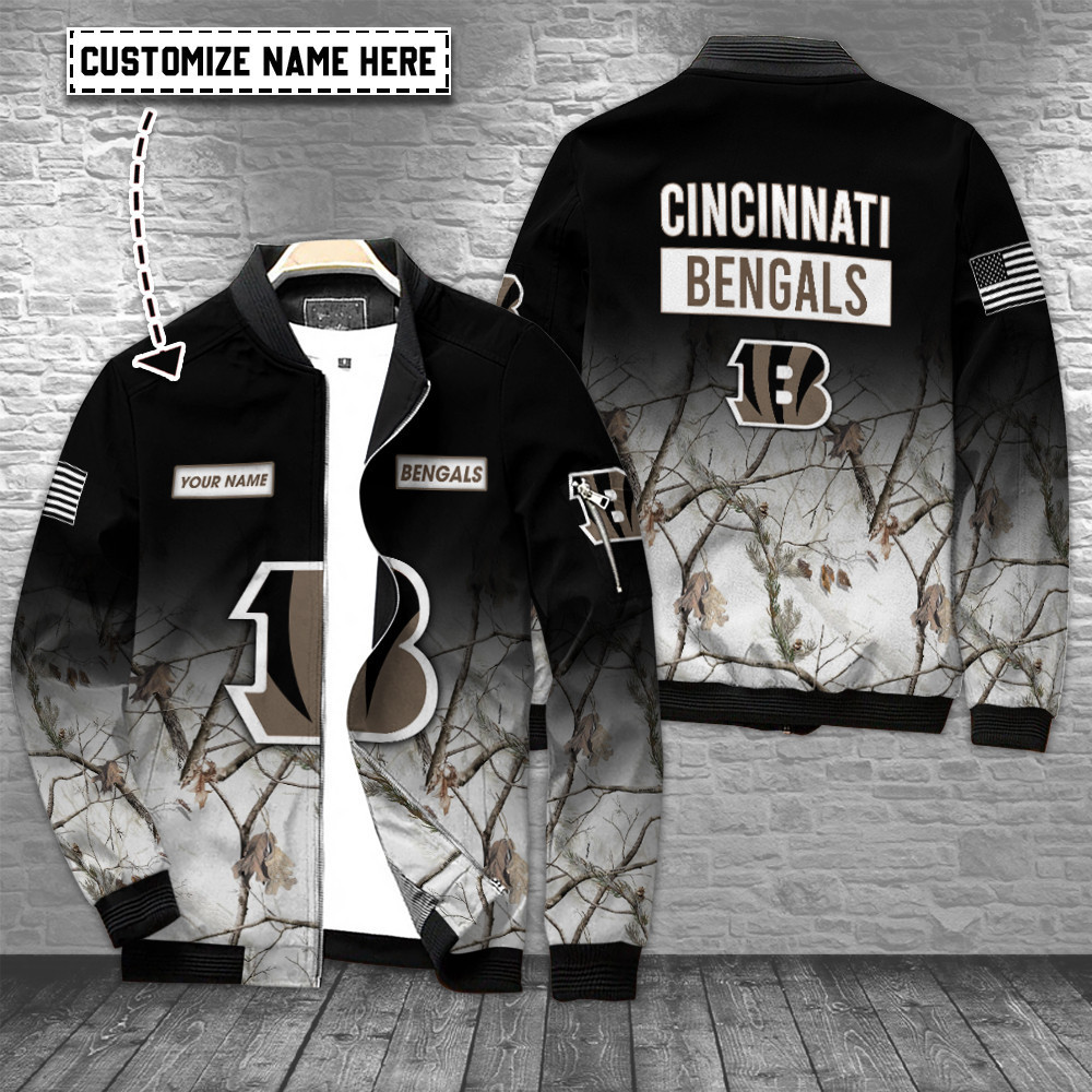 Cincinnati Bengals Personalized Bomber Jacket BG646
