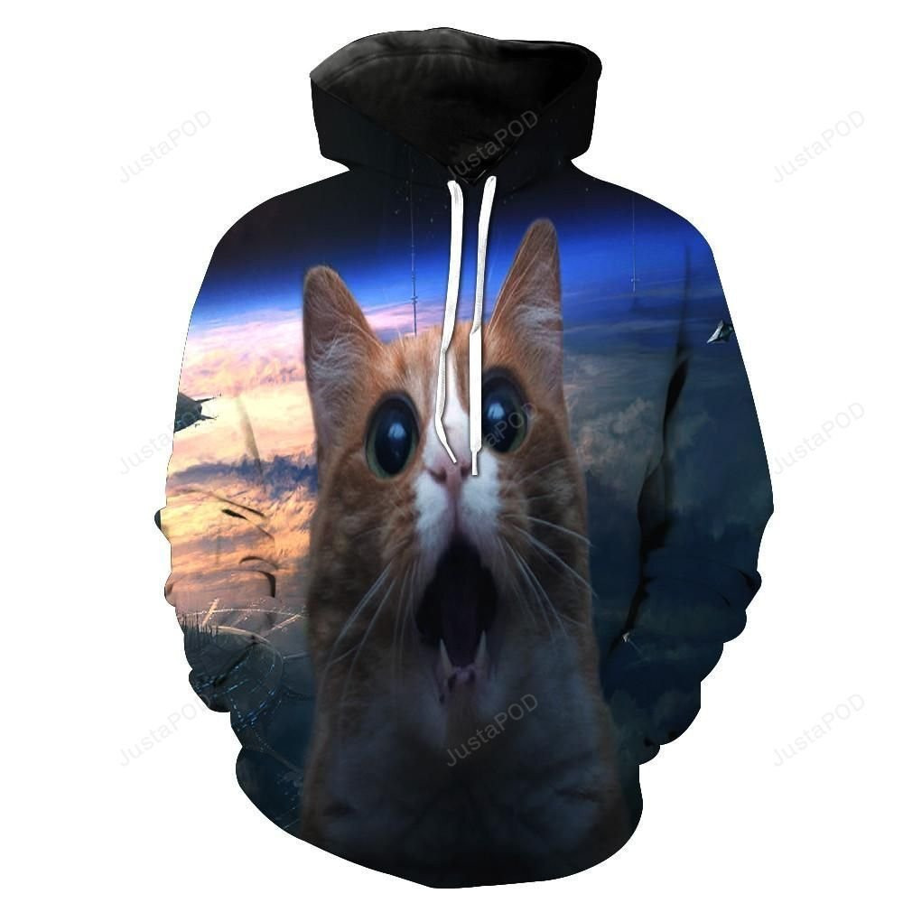 Surprised Cat 3D All Over Print Hoodie & Zip Hoodie