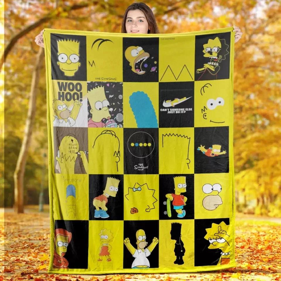 The Simpsons Cozy Fleece Sherpa Blanket