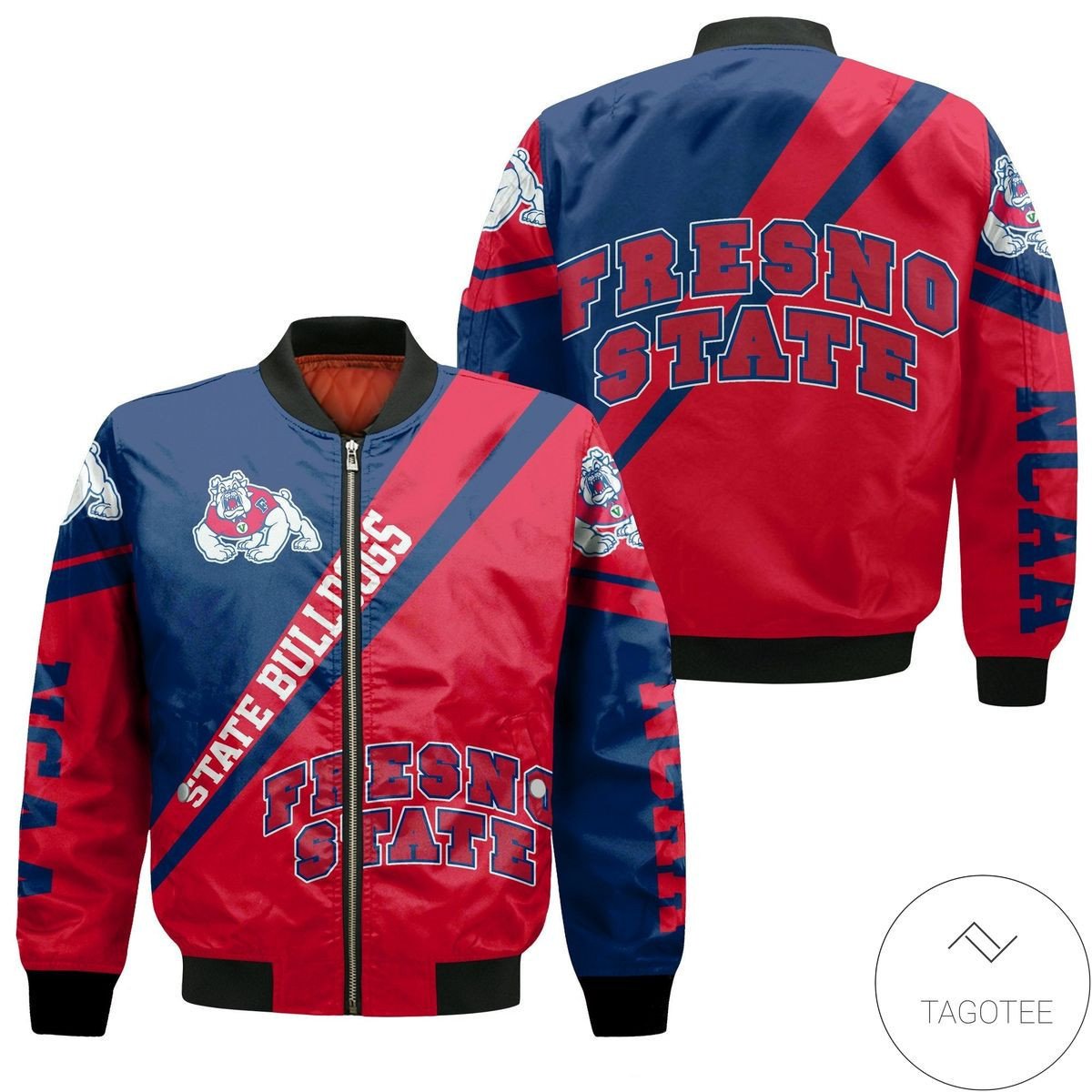 Fresno State Bulldogs Cross Style Bomber Jacket