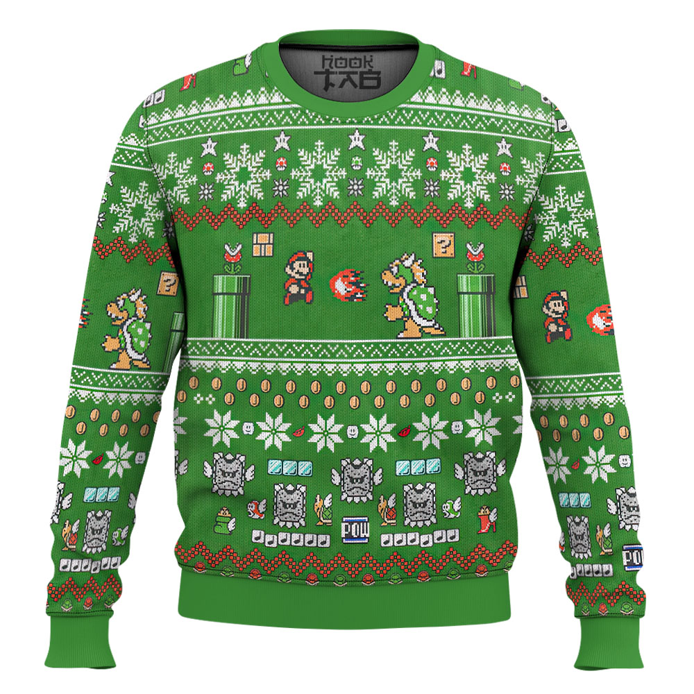 3D Super Mario Ugly Christmas Sweater