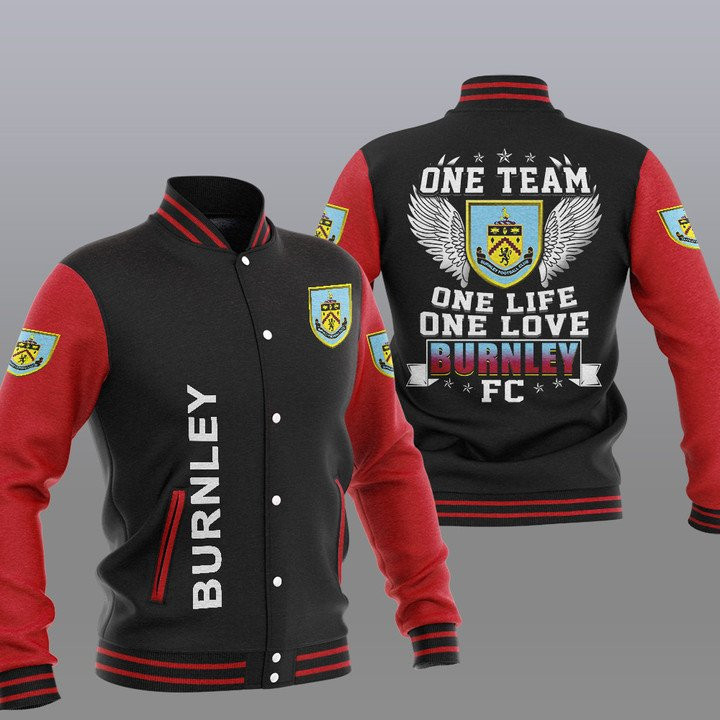 Burnley FC Black Red One Team Baseball Jacket