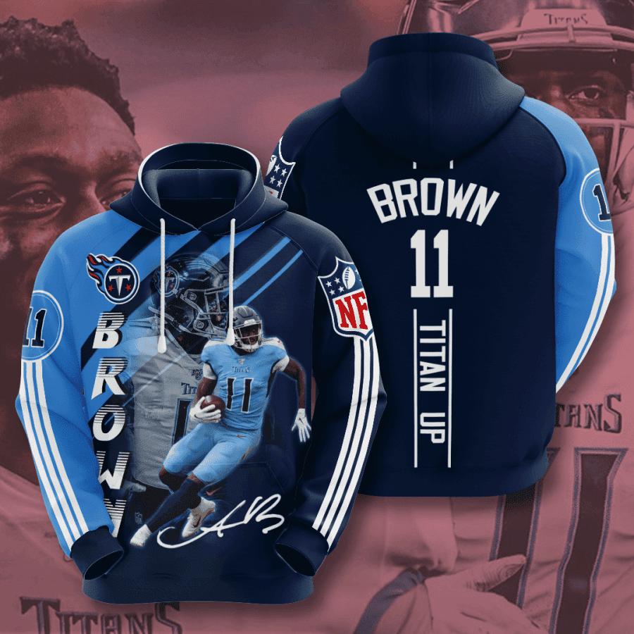 Tennessee Titans AJ Brown 3D All Over Print Hoodie & Zip Hoodie