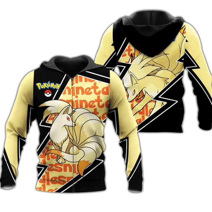 Ninetales Pokemon 3d Hoodie Zip Hoodie