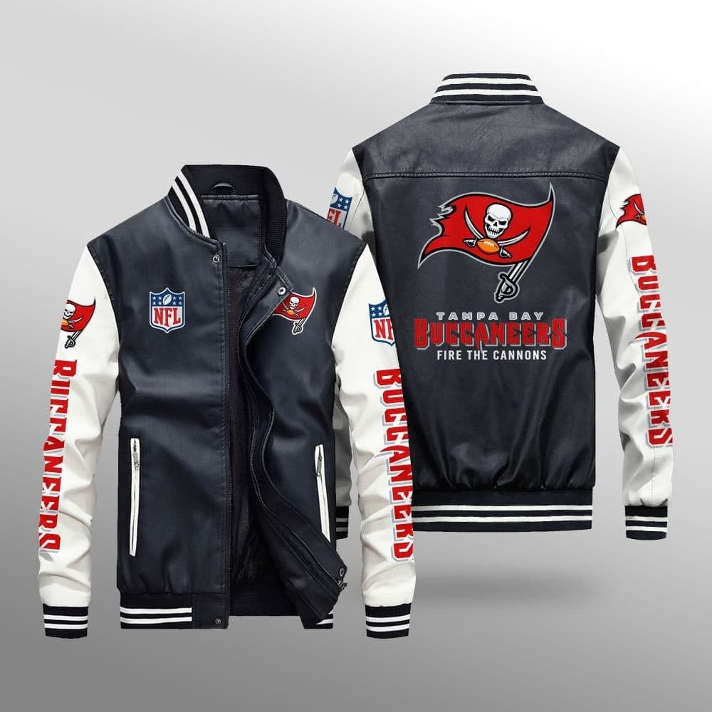 Tampa Bay Buccaneers Leather Bomber Jacket BG11