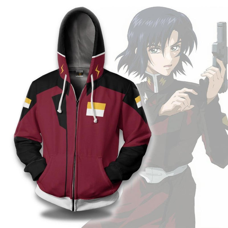 Zaft Red Cosplay Costume Mobile Suit Gundam 3D All Over Print Hoodie & Zip Hoodie
