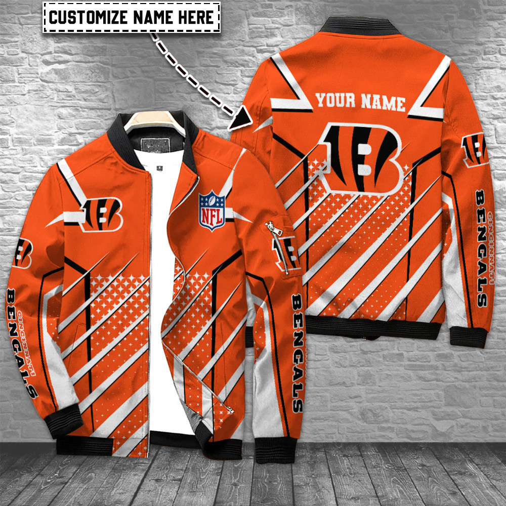 Cincinnati Bengals Personalized Bomber Jacket BG933