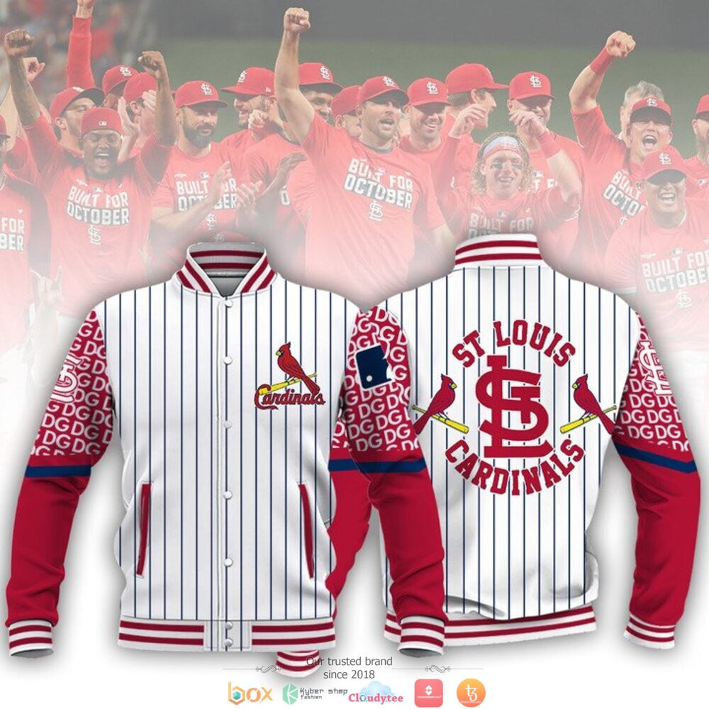St. Louis Cardinals White Stripes Baseball Jacket