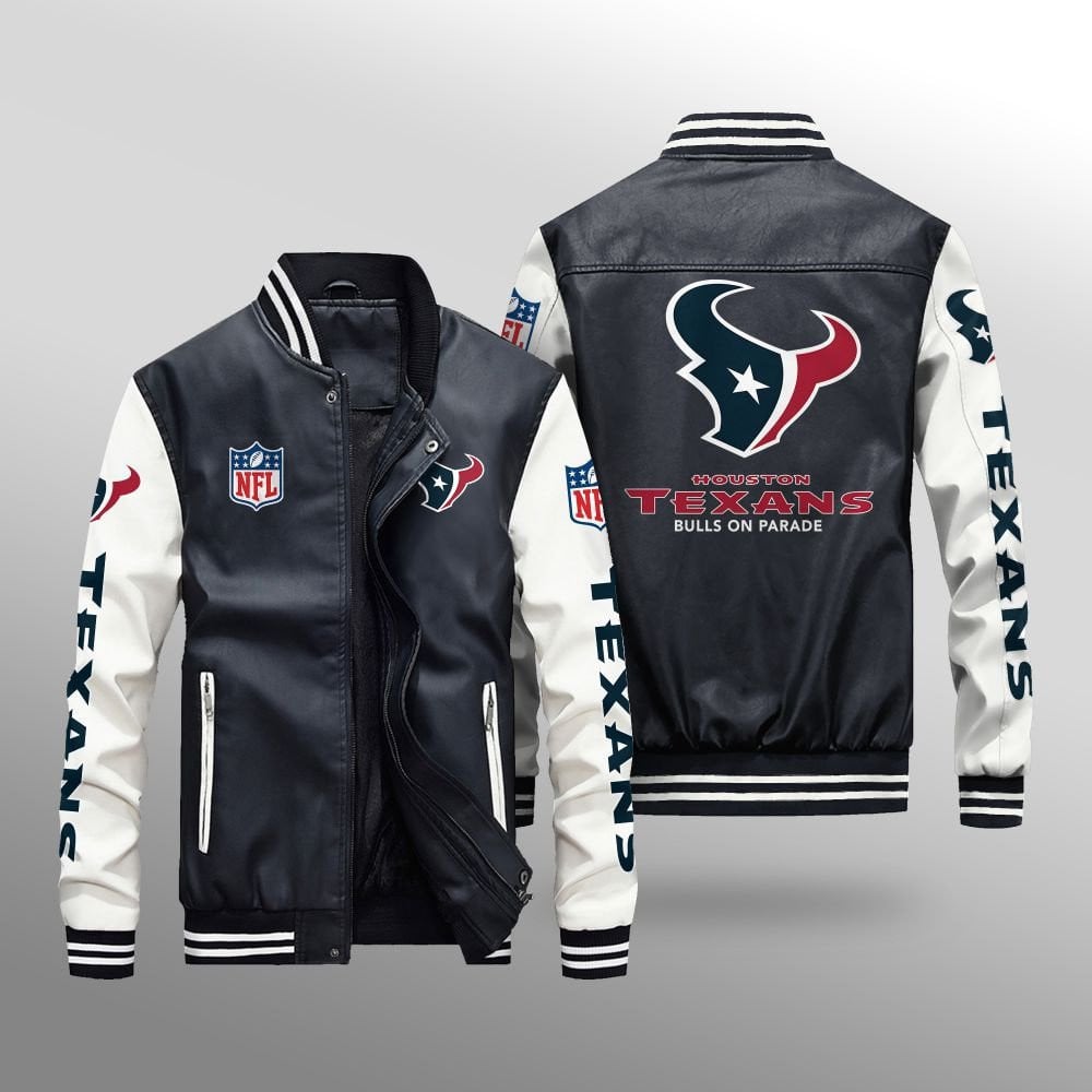Houston Texans Leather Bomber Jacket BG17