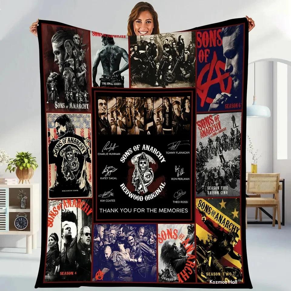 Sons Of Anarchy Fleece Sherpa Blanket