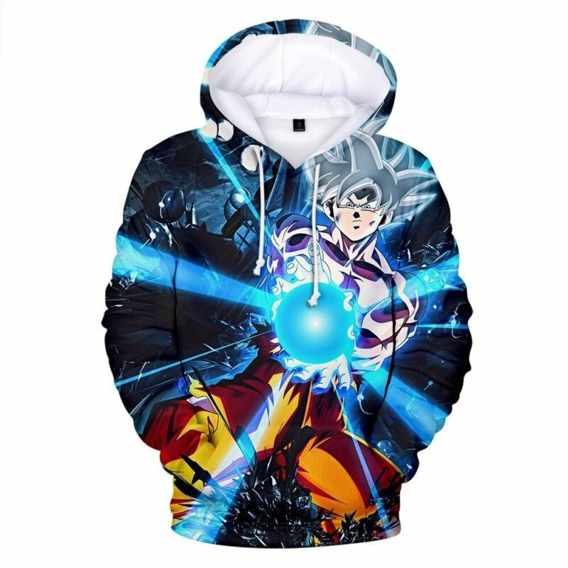 Goku Blue Saiyan Cartoon Dragon Ball 10 Over Print 3d Hoodie Zip Hoodie