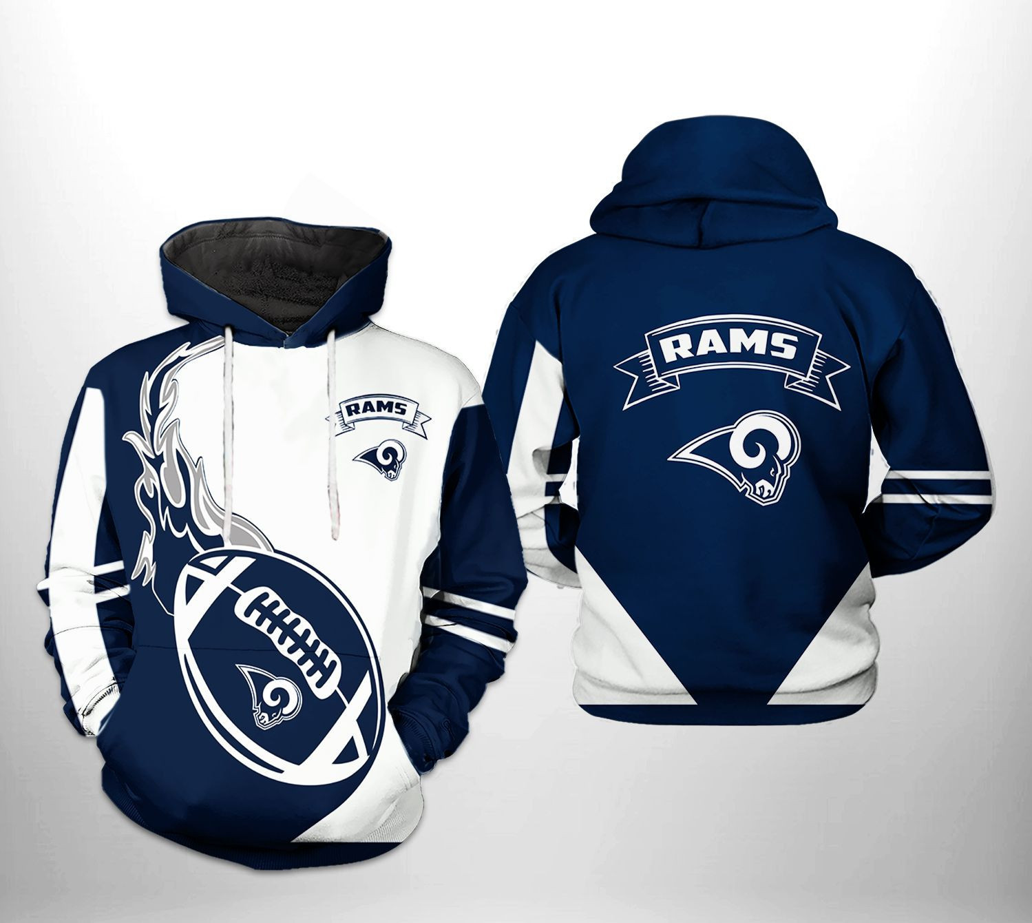 Los Angeles Rams Classic 3D All Over Print Hoodie & Zip Hoodie
